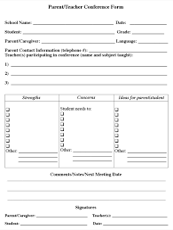Download Parent Teacher Conference Form 2 For Free Formtemplate