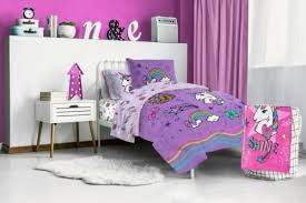 girls comforter sets full unicorn pink