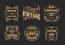 vintage banner vector art icons and