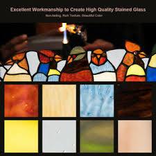 new item 22 5 stained glass birds