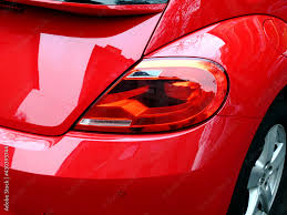 Car Tail Light Detail Shiny Red