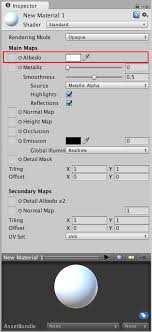 Unity Manual Albedo Color And