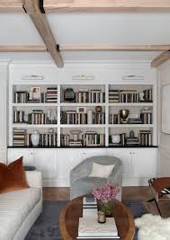 shelf styling with lots of books
