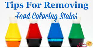 how to remove a food coloring stain