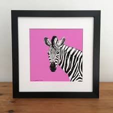 Zebra Ilration Print Pink Zebra