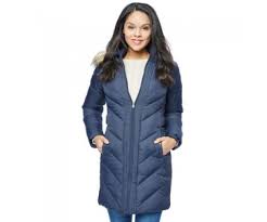 Larry Levine Women S Long Down Filled Hooded Coat From