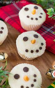 easy to make snowman cupcakes