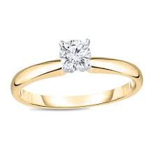 1 3 Ct Diamond Solitaire Engagement Ring In 14k Gold