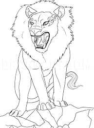 Draw a line, which will act as the center of his head. How To Draw An Anime Lion Step By Step Drawing Guide By Dawn Dragoart Com