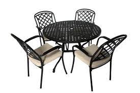 Round Aluminium Garden Table And Chairs