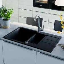 vidaxl granite kitchen sink double