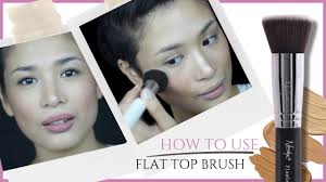 how to use flat top foundation makeup