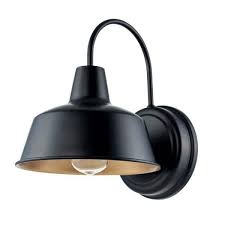 1 Light Black Outdoor Sconces Wall