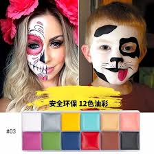 halloween 12 colors carnival face paint