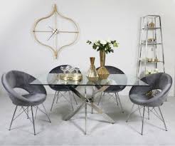 Seat 160cm Rect Glass Dining
