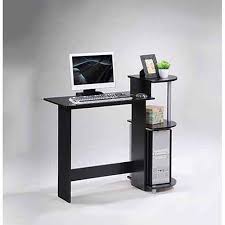 The unit is made of particleboard and iron legs, and the desktop comes in several faux wood colors. Furinno 11181 Compact Computer Desk Walmart Com Walmart Com
