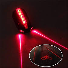 2021 Hot New Bike Tail Light Ultra Bright Bicycle Laser Rear Light Cycling Projector Safety Warning Lamp Water Resistant Back Flashlight For Mountain Bike 2 Laser 5 Leds Wish
