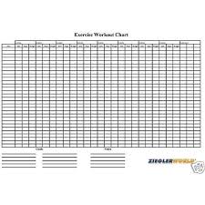 Huge 22 X 34 Laminated Reusable Exercise Workout Wall Chart