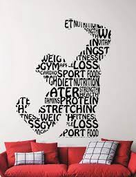 builder wall decal fitness word