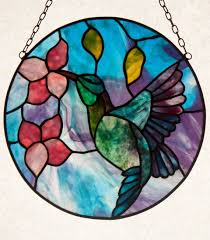 humming bird stained glass pattern