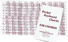 Pocket Piano Chord Reference Fingering Chart For Keyboard
