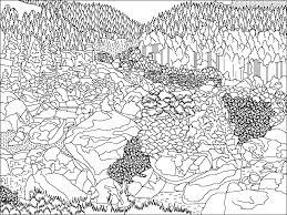 Free printable lily of the valley coloring pages. Mountain And Valley Coloring Page Mountain Landscape Coloring Coloring Pages Mountain Landscape Landscape