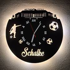 Schalke Fan Led Wall Clock Football Fan
