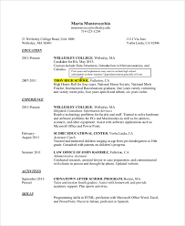 8 College Resume Examples Templates