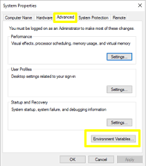 environment variables in windows 10