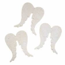 Tered Angel Wings Glitter White