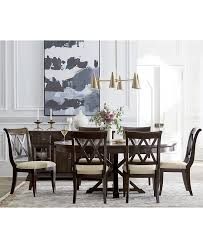 If you're looking for something to put in a breakfast nook, a round dining table set is ideal. Furniture Baker Street Round Expandable Dining Furniture 7 Pc Set Dining Table 6 Side Chairs Created For Macy S Reviews Furniture Macy S