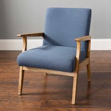 Bamboo standard folding chair with solid seat (indoor or outdoor) model #847254055352. Blue Upholstered Modern Wooden Armchair Kirklands