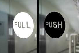 Push Pull Door Signage Signs