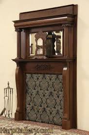 Victorian Oak Fireplace Mantel Mirror