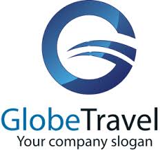 circular travel agency logo png vector