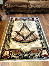 past master masonic woven area rug