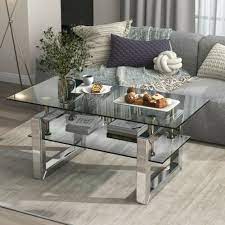 Coffee Table Transpa Tempered Glass