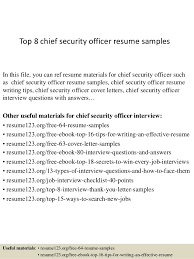Top 8 Chief Security Officer Resume Samples