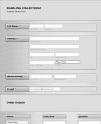jewelry order form template