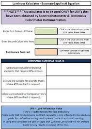 Free Luminance Contrast Calculator Check Lrv Values
