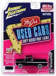 Amazon Com Johnny Lightning Jlcp7133 24 1 64 1965 Chevrolet Pickup Jet Black Mijo Exclusives Die Cast Vehicle Toys Games