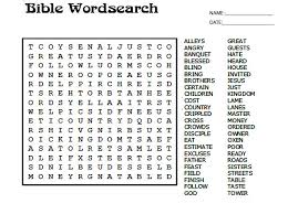 Below is a list of all 562 free puzzles from the first seven volumes of the bible word search book series. Printable Bibe Word Search Worksheet