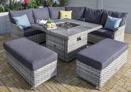 Maybe you would like to learn more about one of these? Hartman Heritage Grand Square Casual Dining Set With Gas Fire Pit Table In Ash Slate Pits Pots And Patios