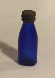 Antique Miniature Cobalt Blue Glass