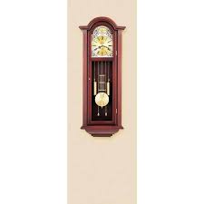 Brown Pendulum Wall Chime Clock C3381