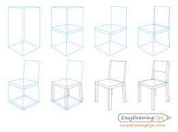 how to draw a chair in perspective step