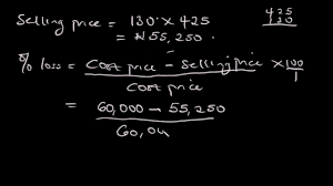 calculate percene gain or loss