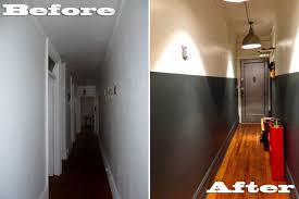 Dark Hallway With A Two Toned Paint Job
