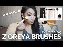 full face using zoreya makeup brushes
