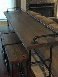 reclaimed barn wood sofa bar table 6ft